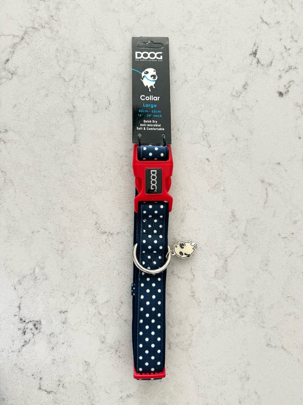 NWT-DOOG Neoprene Polka Dotted Stella Collar - Large 16”-24”